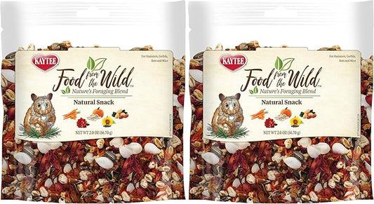 Kaytee Food from The Wild Natural Snack for Pet Hamsters, Gerbils, Rats and Mice, 2 Ounces (Pack of 2)