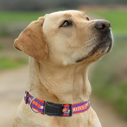Pets First Collegiate PET Collar OLD VERSION Clemson Tigers Dog Collar, Size Large. Best Sports Team Collar for Dogs & Cats. A Shiny & Colorful Dog & Cat Collar Licensed by The NCAA