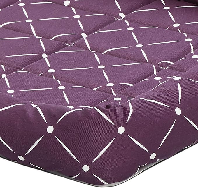 MidWest Homes for Pets 40236-PLD Quiet Time Couture Ashton Bolster Pet Bed, Large Dog/36, Plum