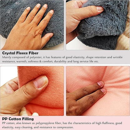 Tipmant Pet House Bed Cottage Mat for Cat Small Dog Puppy Teddy Cute Shark Shape Warm Soft (Large: Pet Weight < 22 lb)