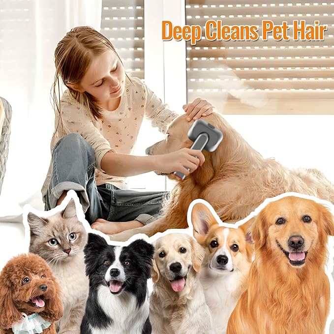 Pet Grooming Kit Dog Hair Vacuum Attachment for Dyson V7 V8 V10 V11 V15， Pet Hairs Parts Head Replacement，Effective Grooming & Cleaning， Hair Grooming Tools for Dog and Cat， 4 Pack