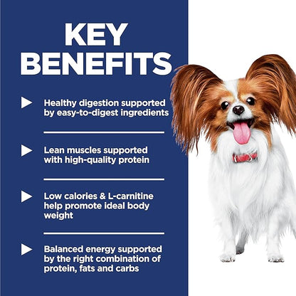 Hill's Science Diet Light, Adult 1-6, Small & Mini Breeds Weight Management Support, Dry Dog Food, Chicken & Barley, 4.5 lb Bag