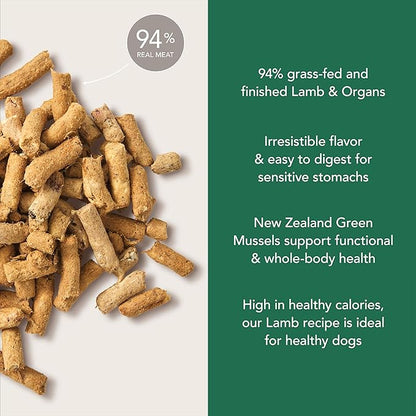 K9 Natural Lamb Freeze Dried Dog Food, High-Meat Natural Complete Meal or Meal Toppers for Dogs, Grass-Fed Lamb from New Zealand, Grain-Free, GMO-Free, Complete & Balanced Nutrition, 8lb