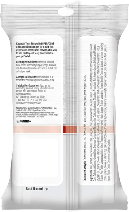 Kaytee Small Animal Treat Stick with Superfoods, Strawberry & Flax Seed, 5.5 oz (Pack of 2)