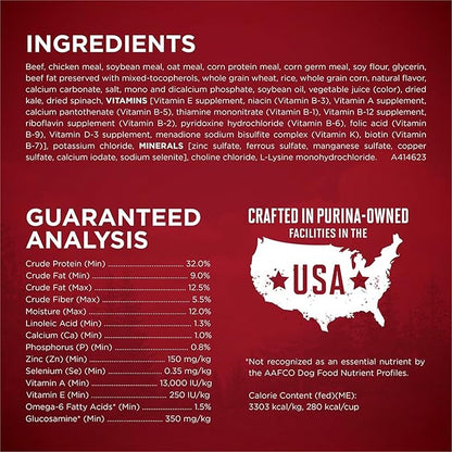 Purina One True Instinct Dry Dog Food, Muscle & Joint Support, Grain-Free Real Beef - 12.5 lb Bag