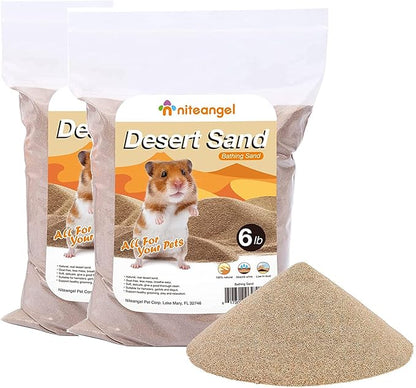 Niteangel Hamster Desert Bath Sand | No-Dust Bath or Potty Litter Sand for Hamster Chinchillas Gerbil Mice Degu or Other Small Pets