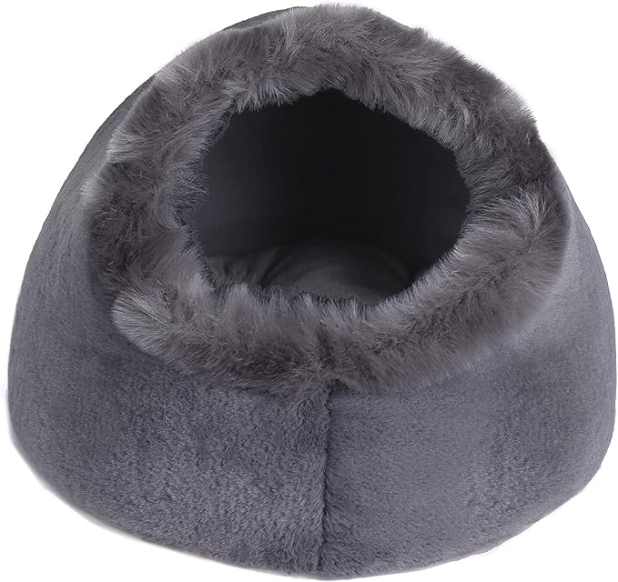 Cat Small Dog Cosy Bed Pets Igloo Bed Hideout Cave, Cushion Washable