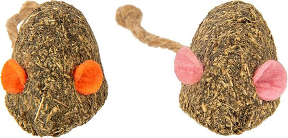 SmartyKat Instincts Mouser Mayhem HappyNip Cat Toy, Compressed Catnip & Silverine-Shaped Mice, Mentally Stimulating, Durable & Less Mess, 2-Pack