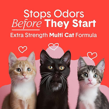 Boxie® Extra Strength 35 Day Odor Control Clumping Clay Cat & Kitty Litter 28lb, 99.9% Dust-Free, Probiotic Formula, Long-Lasting, Veterinarian Approved, Easy Scooping for Multi-Cat Homes