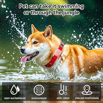 GOCII for Airtag Dog Collar Holder 2 Pack,Waterproof Dog Collar Holder for Apple AirTag(Gen 1 & 2),Silicone Air Tags Case for Dog Collars(Light Pink)