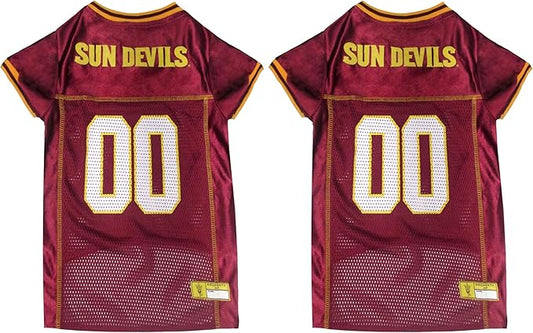 Pets First NCAA College Arizona State University Mesh Jersey for Dogs & Cats, Small. Licensed Big Dog Jersey with Your Favorite Football/Basketball College Team (Pack of 2)
