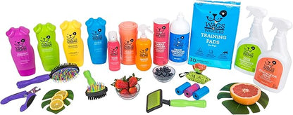 Wags & Wiggles Two-Sided Brush for Small and Long-Haired Dogs | 2-in-1 Bristle and Straight Pin Grooming Supplies for All Dogs