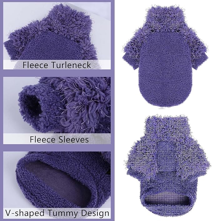 Dog Sweater for Small Dogs Girl Boy Puppy Clothes Turtleneck Dog Pullover XXS Chihuahua Sweatshirt Dog Coats for Small Dogs Cat Sweater