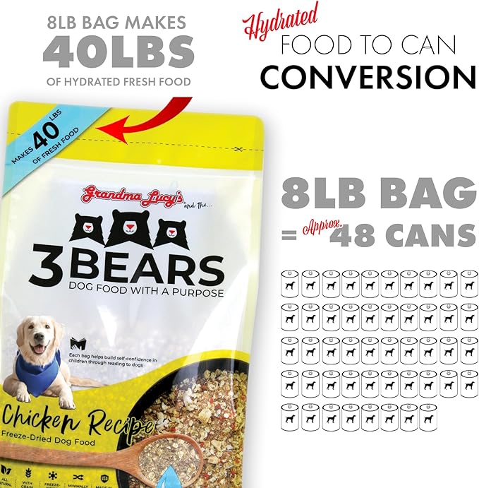 3 Bears Chicken Dog Food - 3lb