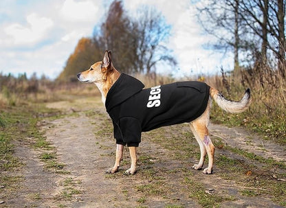 Security Dog Hoodie Dog Sweaters for Large Dogs Soft Brushed Fleece Clothes Hoodie Sweatshirt with Pocket(L)