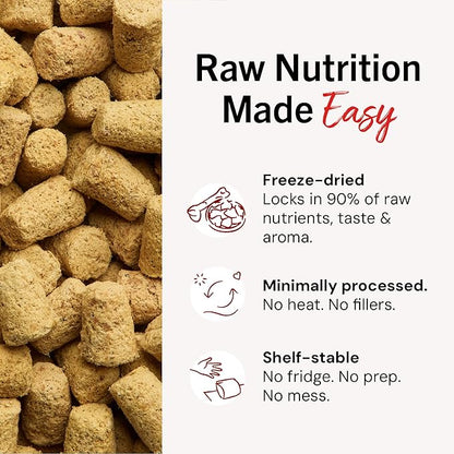 Stella & Chewy's Freeze Dried Raw Meal Mixers – Crafted for Puppies – Grain Free, Protein Rich Perfectly Puppy Beef & Salmon Recipe – 3.5 oz Bag