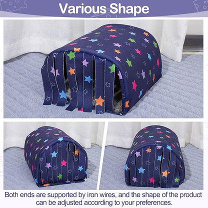 Washable Guinea Pig Tunnel with Curtains - Cozy Hamster Hideout Fit for Small Animals - Soft Accessories for Hamster/Chinchilla/Bunny
