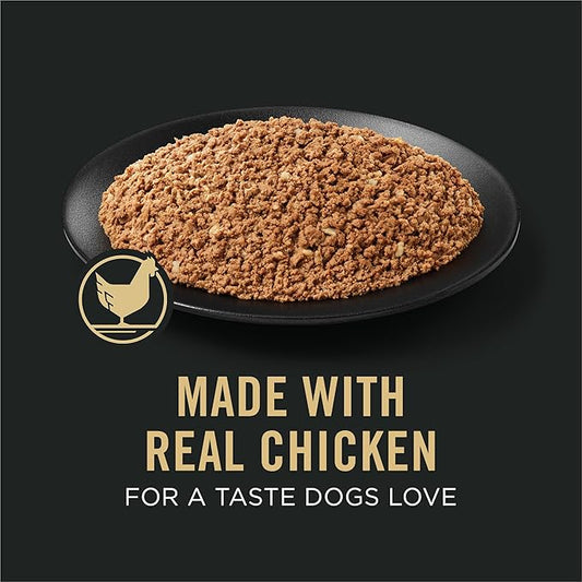 Purina Pro Plan Wet Dog Food for Senior Dogs Adult 7 Plus Chicken and Rice Entree Classic - 13 oz. Cans,(Pack of 24)