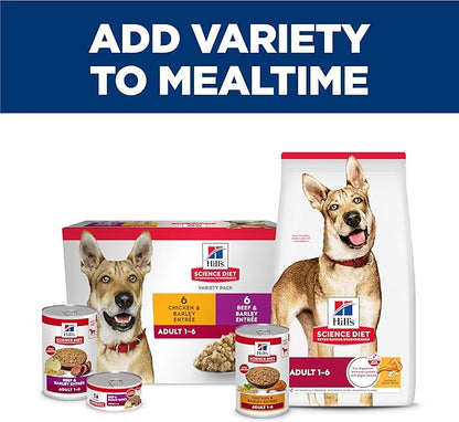Hill's Science Diet Adult 1-6 Wet Dog Food, Chicken & Barley, 13 oz. Cans, 12-Pack
