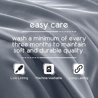 Vellux 1B07055 Original Insulating Core Hotel Style Solid blanket Machine Washable Soft Cozy Warm Pet Friendly Bed Sofa Blankets, Twin, Grey