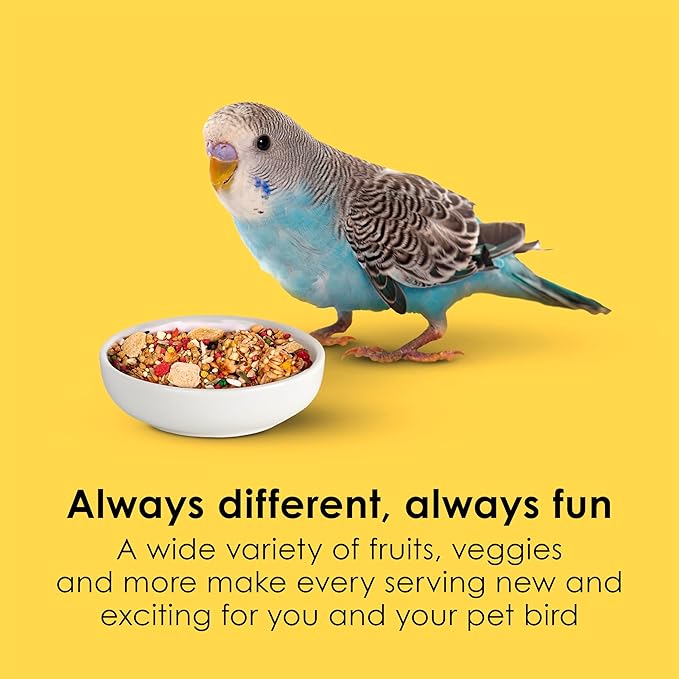 Kaytee Fiesta Parakeet Food, Nutritious and Fun Blend, Supports Skin, Feather, Digestion, Brain and Heart Health, 2 pounds