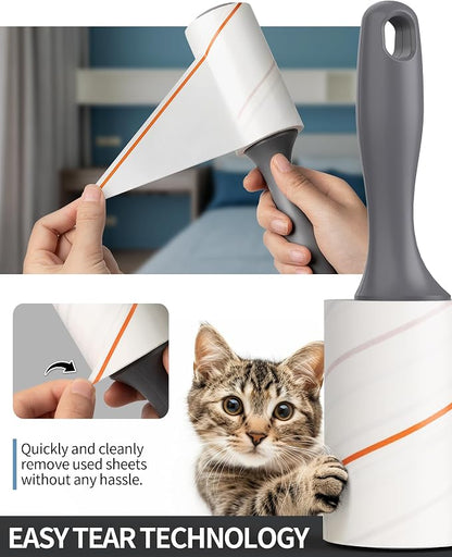 MR.SIGA Extra Sticky Lint Roller Pet Hair Remover for Clothes, 720 Sheets | Dog and cat fur remover, removes hair from couch, furniture and carpet easily