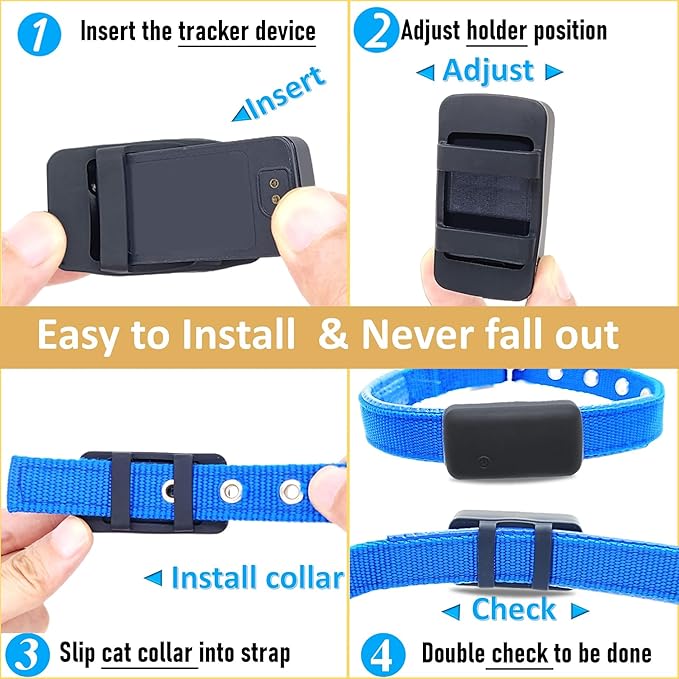 Silicone Holder Compatible for Tractive cat mini Tracker,Rubber Accessories Cover tag Anti-Scratch,Secure Sturdy GPS Finder Case for Dog Pet Collar (Black,2 Pack)