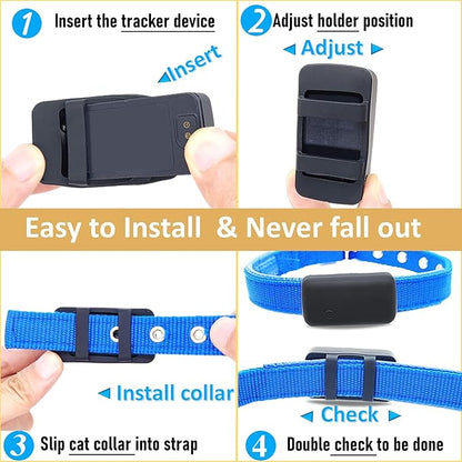 Silicone Holder Compatible for Tractive cat mini Tracker,Rubber Accessories Cover tag Anti-Scratch,Secure Sturdy GPS Finder Case for Dog Pet Collar (Black,2 Pack)