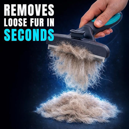 deShedding Tool for Medium/Large Cats and Dogs, Long Hair, Removes Loose Hair from Shedding