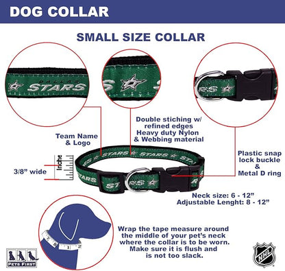 Pets First NHL Collar for Dogs & Cats. Adjustable, Cute, & Stylish! The Ultimate Hockey Fan Collar!