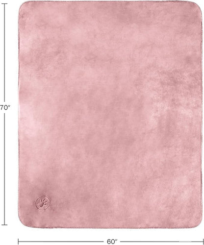 PETMAKER Dog Blanket - 60x70in Reversible Sherpa Blanket - Throw Blankets for Bed, Couch, Crate, or Car - Machine Washable Puppy Essentials (Pink)