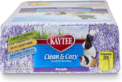 Kaytee Clean & Cozy Purple Bedding For Guinea Pigs, Rabbits, Hamsters, Gerbils and Chinchillas, 24.6 Liter