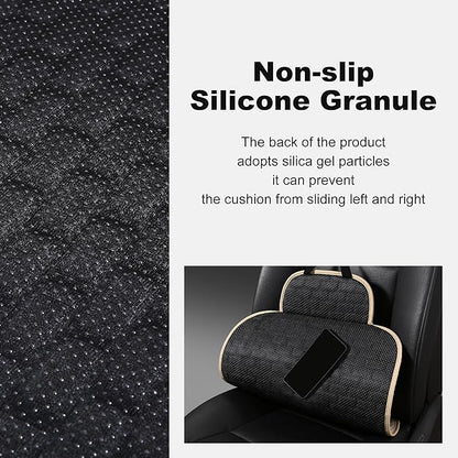 VarCozy Linen Car Seat Covers, Breathable Front Pair Seat Covers for Cars with Non-Slip Protector for All Seasons, Universal Front Seat Covers for Cars, SUVs, Trucks