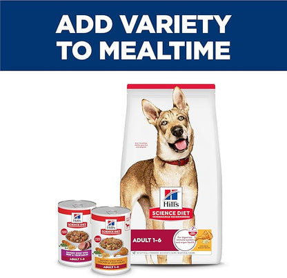 Hill's Science Diet Adult 1-6 Wet Dog Food, Chicken & Vegetables, 12.8 oz. Cans, 12-Pack
