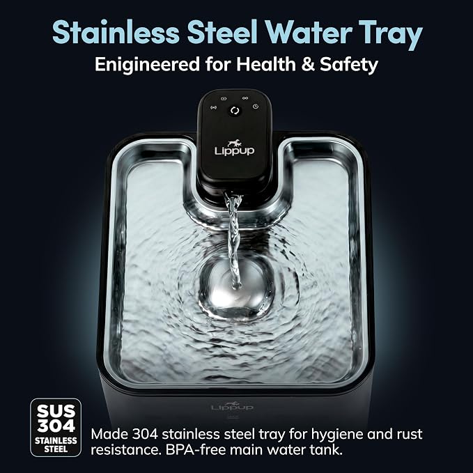 Cat Water Fountain Cordless, 88oz/2.6L Wireless Pet Water Fountains for Cats Indoor, Battery Operated Cat Drinking Fountain with Motion Sensor, Ultra Quiet Pump, BPA-Free, Black + 6 Filters