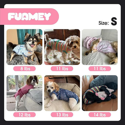 FUAMEY Recovery Suit for Dogs After Surgery,Soft Breathable Dog Bodysuit E-Collar & Cone Alternative Surgical Suit,Male Female Dog Neuter Spay Suits Anti Licking Wounds Onesie Pink Leopard S