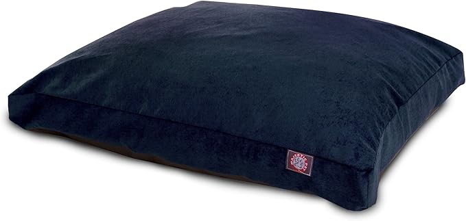 Majestic Pet Villa Rectangle Dog Bed Washable – Non Slip Comfy Pet Bed – Crate Bed with Removable Washable Cover – Kennel Bed for Sleeping, Polyester Fiber, Large, Navy