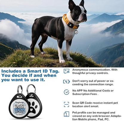 TAGHELP-AirTag Dog Collar with QR Code ID Tag, Tactical Military Reflective Adjustable Dog Collar with Holder Handle, for Large Medium Dogs, Durable Nylon with Metal Buckle (Yellow-M)
