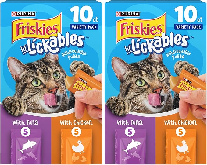 Friskies Purina Lil' Lickables with Chicken or Tuna Variety Pack Lickable Cat Treats  - 5 oz. (Pack of 20)