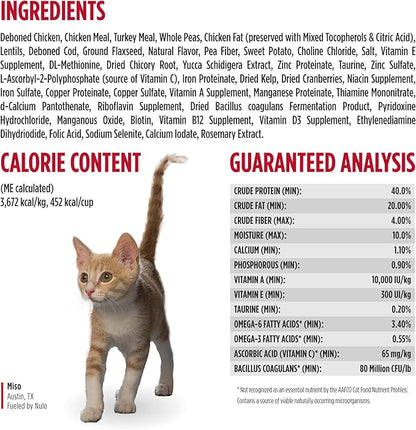 Nulo Freestyle Cat & Kitten Dry Food - Chicken & Cod Recipe, High Protein Grain Free Cat Food, Natural Kibble with Probiotics & Omega Fatty Acids, 2lb Bag