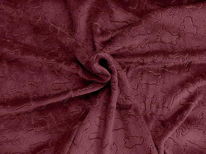 American Kennel Club Premium Velvet Sherpa Pet Blanket Soft and Warm Pet Throw for Dogs & Cats – 40”x30” - Wine