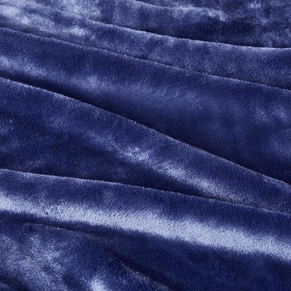 Amazon Basics Throw Blanket, Ultra-Soft Flannel Fleece Blanket, Lightweight Cozy for Couch Sofa Bedroom, Fade-Resistant Fabric, 50 x 60 Inches, Navy