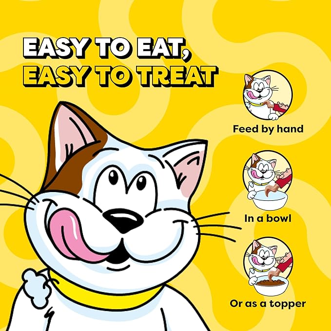 Temptations Creamy Puree Squeezable Lickable Cat Treats, Wet Cat Treats with Beef Liver, 0.42 oz. Tubes, 16 Count