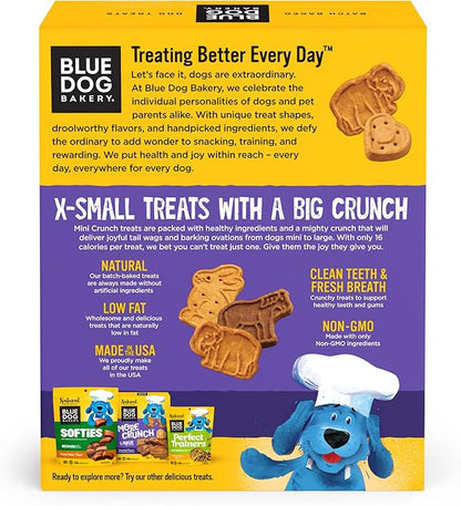 Blue Dog Bakery More Crunch Small Assorted Flavors, Dog Biscuits, Healthy Treats, All Natural, Bacon, Chicken, Cheese, Peanut Butter, 5 lb (Pack of 1)