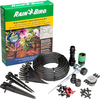 Rain Bird SWDMSPKIT Drip Irrigation Spot Watering Manifold on a Spike Kit, Bubblers and Emitters
