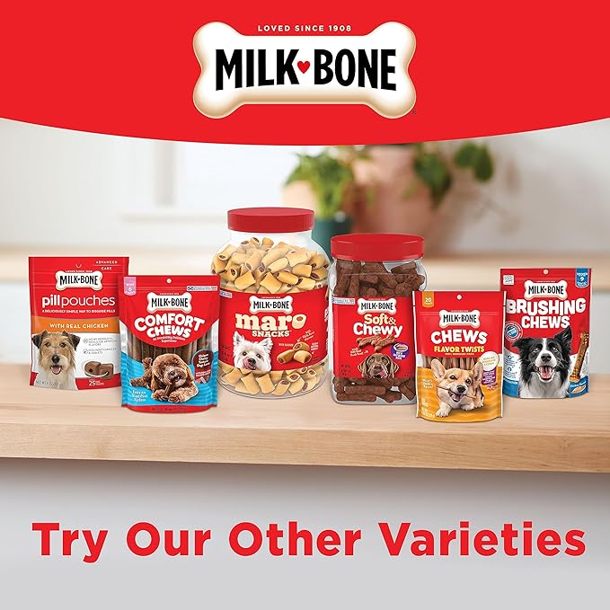 Milk-Bone Trail Mix Chewy & Crunchy Dog Treats, Real Beef & Sweet Potato, 20 Ounce (Pack of 2)