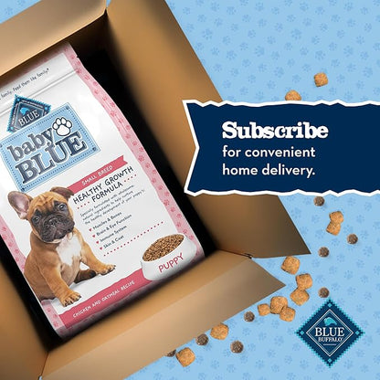 Blue Buffalo Dog Food, Chicken, Puppy, Small Breed | Healthy Growth Formula | With DHA | Oatmeal Recipe | 4-lb Bag Pack of 2