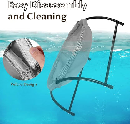 Elevated Cat Hammock Bed - Breathable Mesh & Powder-Coated Steel Frame, Detachable Machine Washable Pet Bed with Anti-Slip Pads, Indoor/Outdoor Use, Easy Tool-Free Assembly
