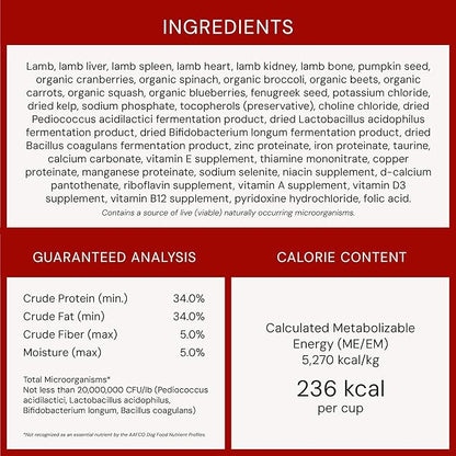 Stella & Chewy's Freeze-Dried Raw Lamb Meal Mixers- Dog Food Topper and Mixer - Made with 95% Grass-Fed Lamb, Organs & Bone - Perfect for Picky Eaters - Grain-Free - 3.5 oz