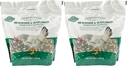 Pecking Order 9328 Mealworm & Sunflower Treat, 3 lb. (Pack of 2)